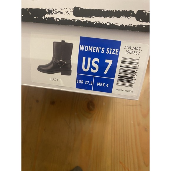 Dolce Vida Pondo Moto Boot in Black Women Sz 7 Buckle Zip Up - Picture 6 of 6